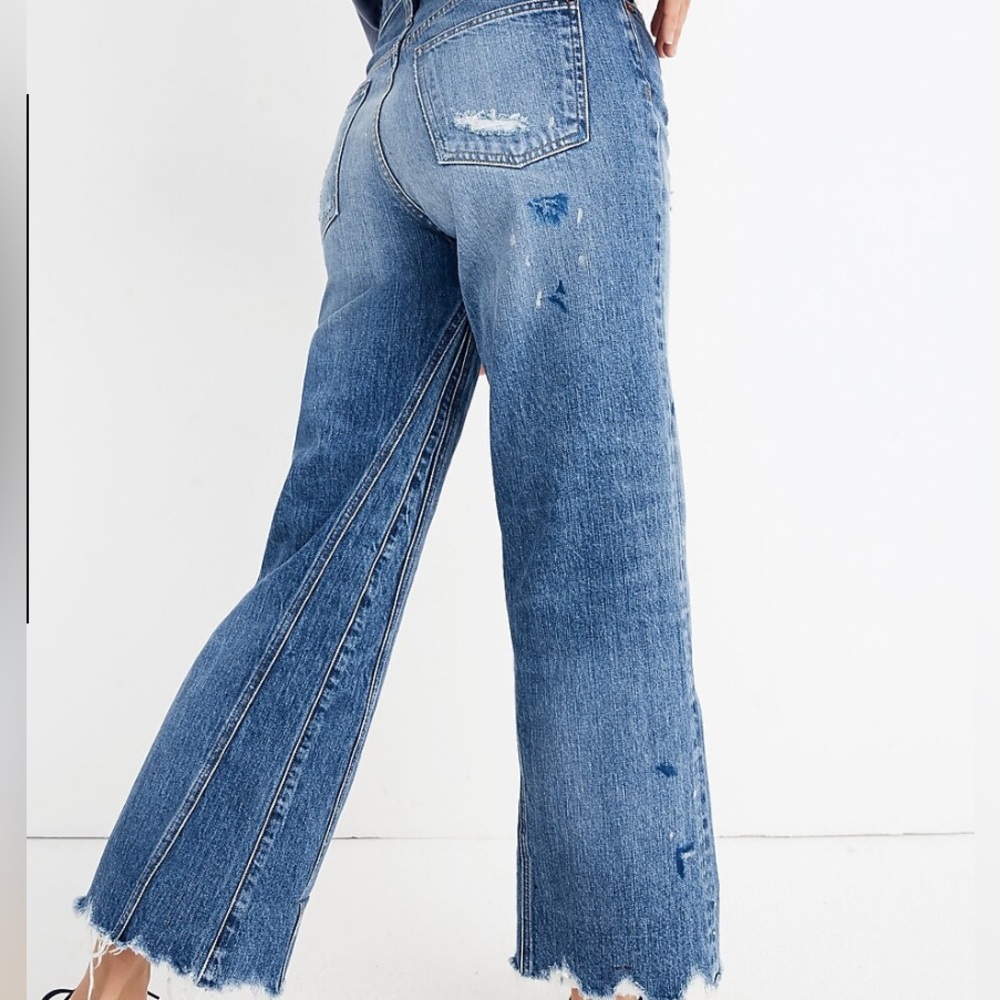 Rivet & Thread / Madewell wide-leg crop jeans 28